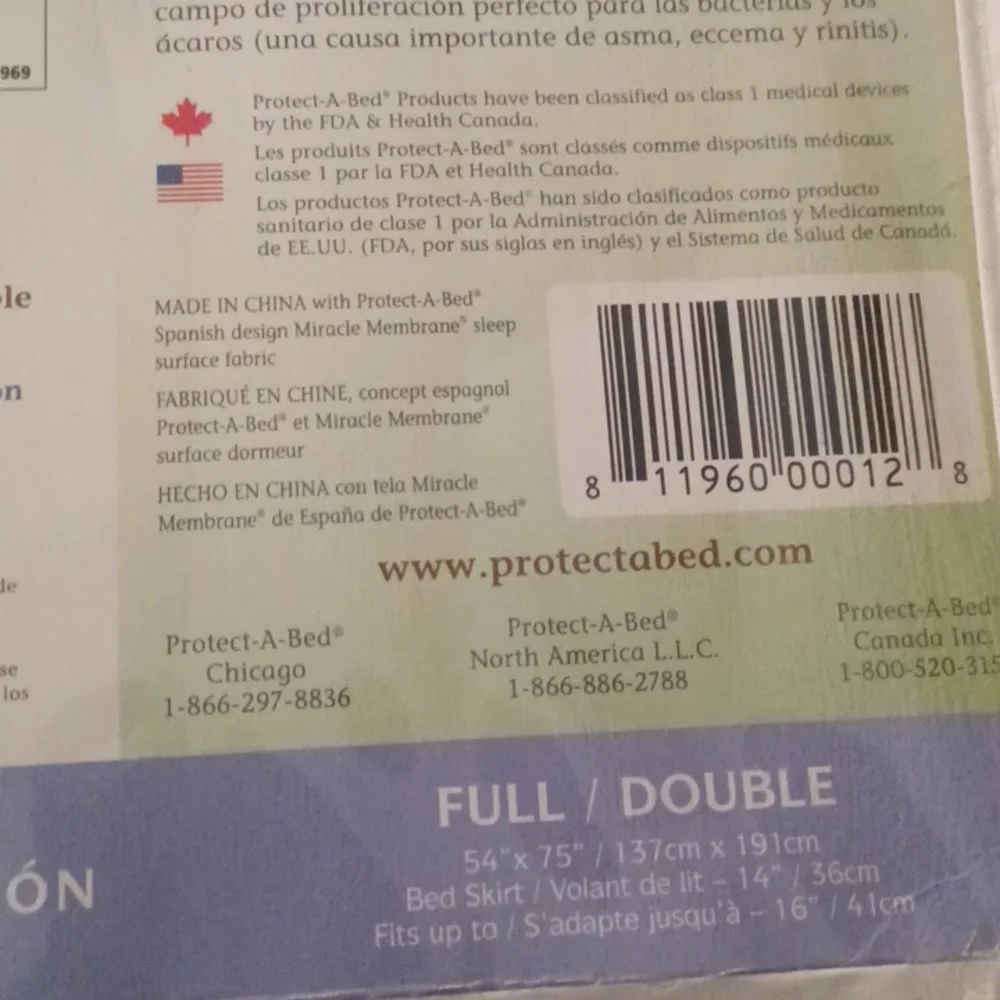 Brand New Premium Mattress Protector Fitted For Full/ Double Mattress.